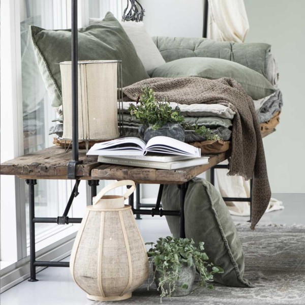 Ib Laursen Outdoor Matratze (Creme/Schwarz) - locker gewebt