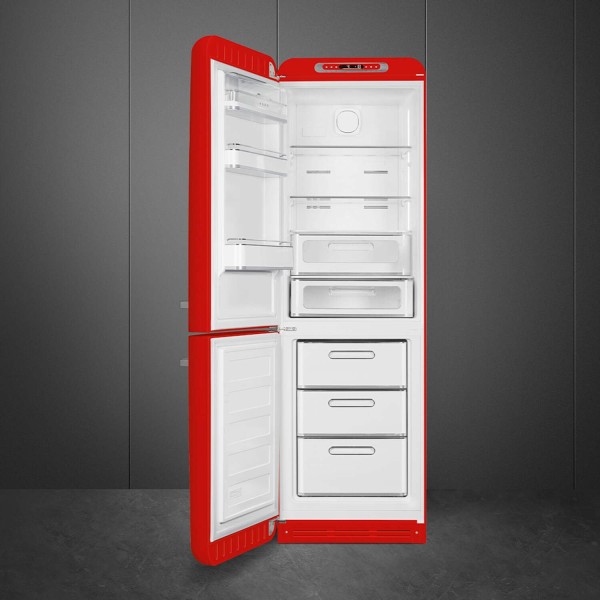 smeg Kühl-/Gefrierkombination "50's Retro Style" FAB32 mit Türanschlag links (Rot)