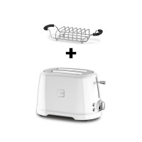 Novis Toaster T2 in Weiß inkl. Brötchenwärmer