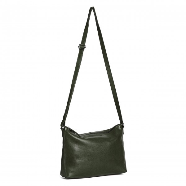 Sticks and Stones Tasche "Melrose" (Dark Olive) - Pflanzlich gegerbtes Rindsleder