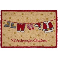 GreenGate Fußmatte "Home for Xmas" - 60x40 cm (Natur)