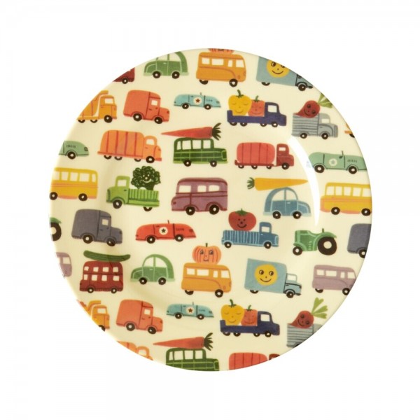 rice Melamin Kinder Essteller "Happy Cars/Autos" (Bunt)