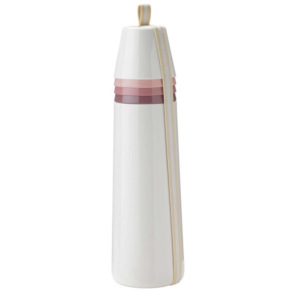 Stelton Rig-Tig Isolierflasche mit 4 Tassen "PICNIC" (Rosa/Weiß)