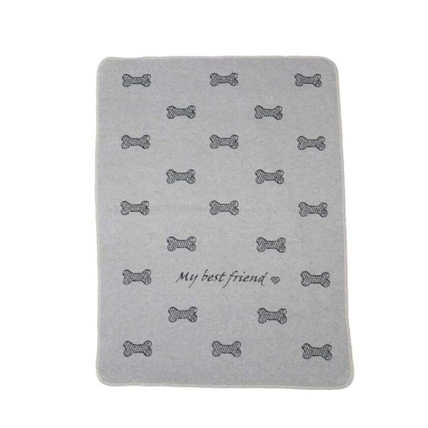 Haustierdecke "My best friend - Knochen allover" - 90x70 cm (Filz) von David Fussenegger
