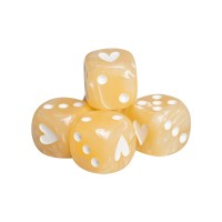 Kniffel-Set aus Würfel, Kugelschreiber & Block (Creme) von Eulenschnitt