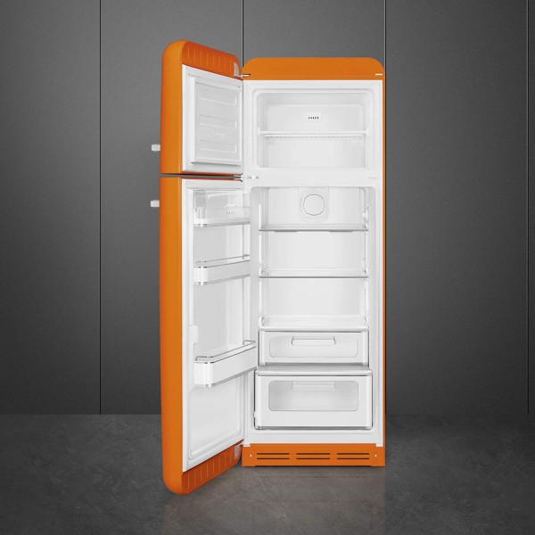 smeg Kühl-/Gefrierkombi "50's Retro Style" FAB30 (Orange) Tür links