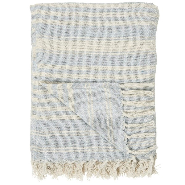 Ib Laursen Plaid mit Streifenmuster (Creme/Hellblau)