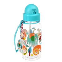 Trinkflasche für Kinder mit Trinkhalm "Wild Wonders" - 500 ml von Rex LONDON