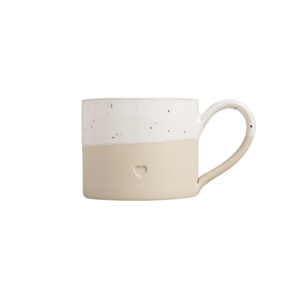 Tasse "Herz" - 220 ml (Natur) von Eulenschnitt