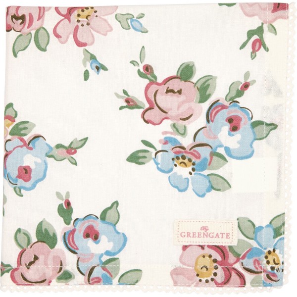 GreenGate Stoffserviette mit Spitze "Madison" (White)