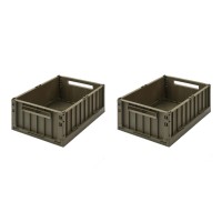 Liewood Aufbewahrungskorb "Weston" im 2er-Set - 10 l (Army brown)