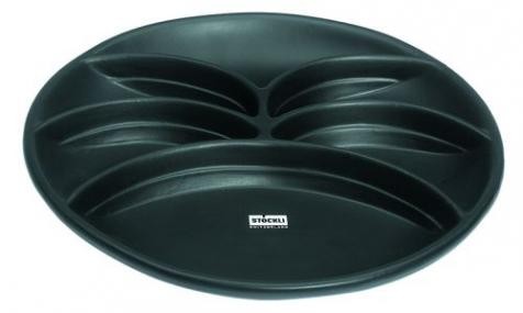 Stöckli Fondueteller "Noir" im 6er-Set - 26 cm (Schwarz)