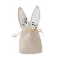 Geschenkbeutel "Hase" im 2er-Set Häschen - 35x17 cm (Natur) von Eulenschnitt