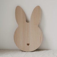 Frühstücksbrett "Hase" - 32x20 cm (Natur) von Eulenschnitt