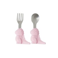 rice Kinderbesteck "Dino" (Pink)