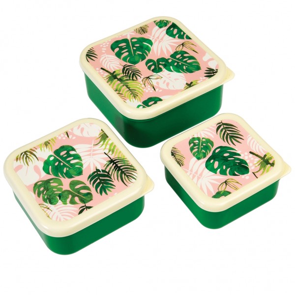Snackdosen im 3er Set "Tropical Palm" von Rex LONDON