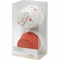 Birkmann Crinklecups "Happy Birthday" (Weiss/orange)