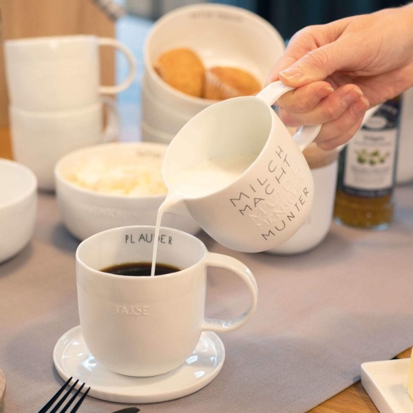 Milchkännchen "DINING - Milch macht..." - 250 ml (Weiß) von räder Design