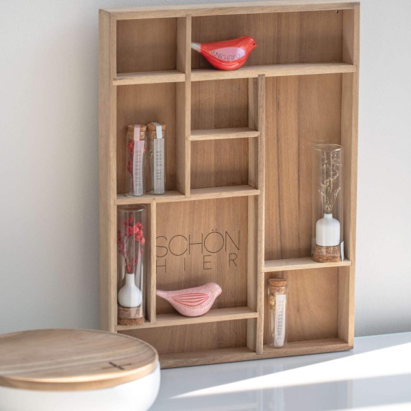 Trockenblume im Glas mit Botschaft "GIVING - Blumengruß" (Rot) von räder Design