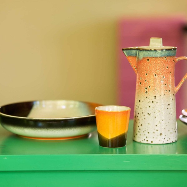 Salatschale "70s ceramics" - 26,5x6 cm (Flower Power) von HKliving