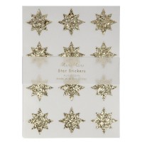 Sticker-Set "Eco Glitter Star" (Gold) - 8 Blätter von Meri Meri