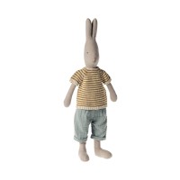 Maileg Hase mit Hose und Strickpullover - Größe 3 (Beige/Blau)