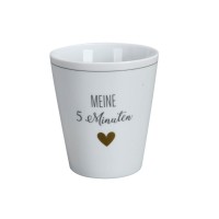 Krasilnikoff Happy Mug "Meine 5 Minuten" (Weiß)