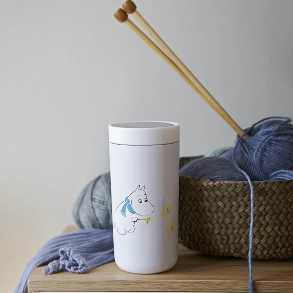 Thermobecher mit Moomin-Motiv "To-Go Click" - 200ml (Frost-Weiß) von Stelton