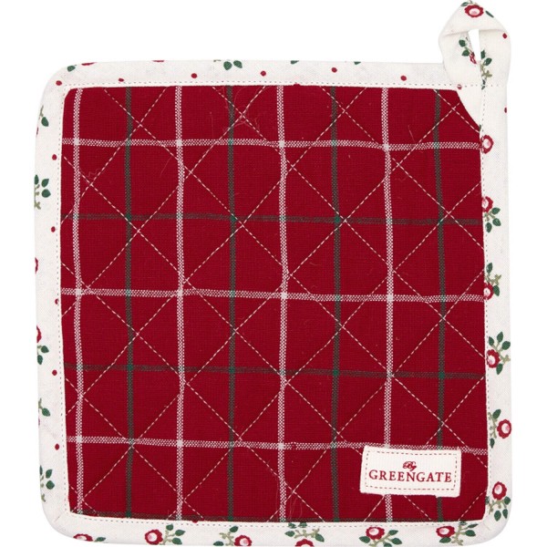 GreenGate Topflappen mit Karomuster im 2er-Set "Lyla" (Red/Check)