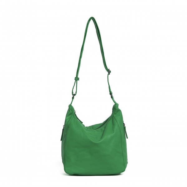 Sticks and Stones Tasche "Marrakesh" (Jungle Green) - Gewaschenes Büffelleder