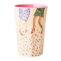 rice Melamin Becher "Dancing Legs" - Groß (Bunt)
