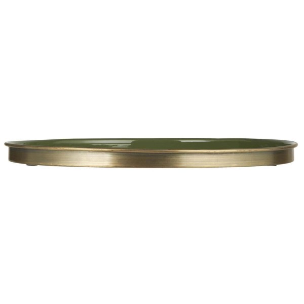 Ib Laursen Dekotablett - ø41,5 cm (Grün/Gold)
