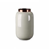  Vase "Saigon" - S (Hellgrau/Kupfer) von Gift Company