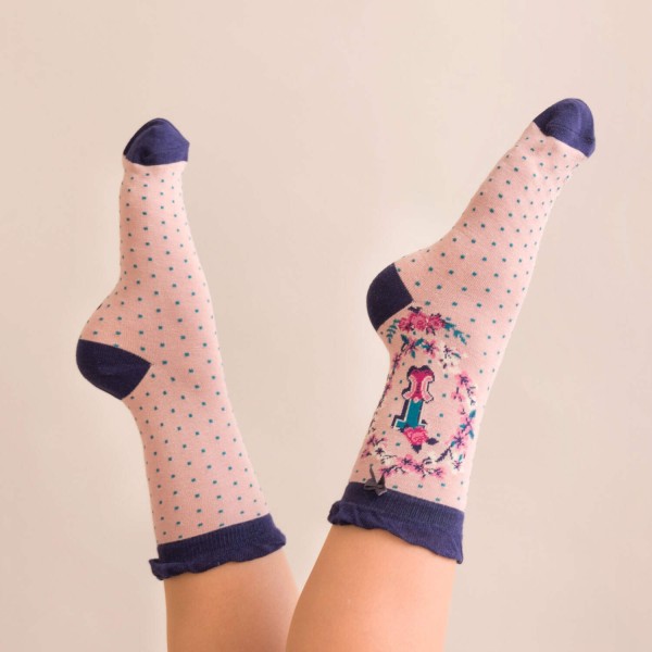 Powder Damen Socken "A-Z" - Buchstabe I