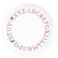 Stelton Rig-Tig Speiseteller "Moomin ABC" - ø 20 cm (Rosa/Weiß)