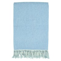 GreenGate Decke mit Fransen - 180 x 130 cm (Pale Blue)