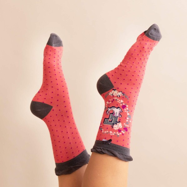 Powder Damen Socken "A-Z" - Buchstabe E