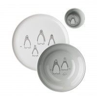 Stelton Kindergeschirr-Set "Pingo" - 3-tlg. (Grau)