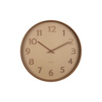 Wanduhr "Pure Wood Grain" (Hellbraun) von Karlsson by Present Time