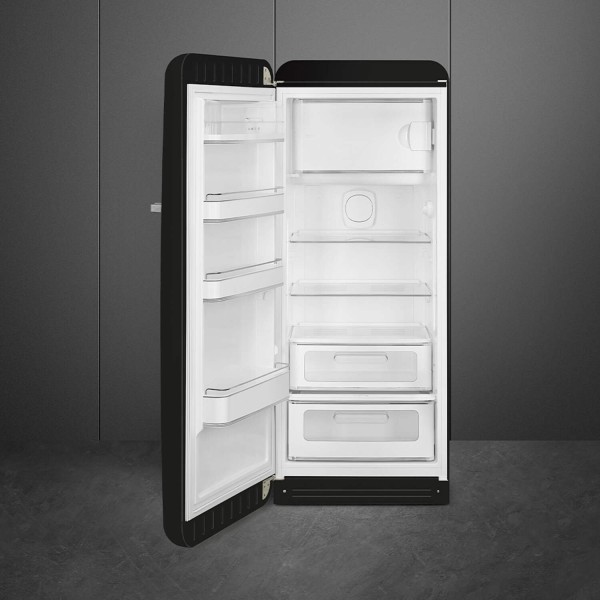 smeg Kühlschrank "50's Retro Style" FAB28 (Schwarz) Tür links