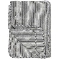 Ib Laursen Quilt mit Streifen (Weiß/Schwarz)