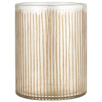 Ib Laursen Glas mit eingravierten Streifen "Hurricane" - ø, 15,2 cm (Transparent/Gold)