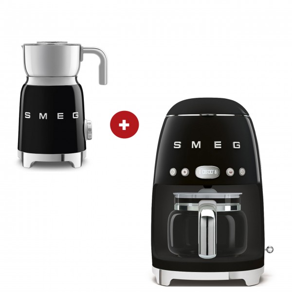 smeg Filter-Kaffeemaschine mit smeg Milchaufschäumer