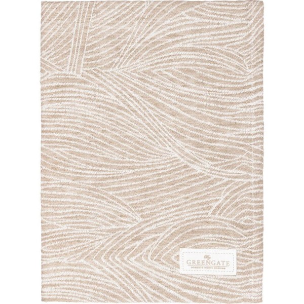 GreenGate Baumwoll-Geschirrtuch "Wilja" - 70x50 cm (Beige)