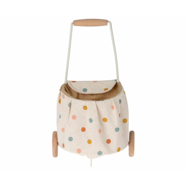 Maileg Trolley "Multi Dots" - Mini (Weiß)