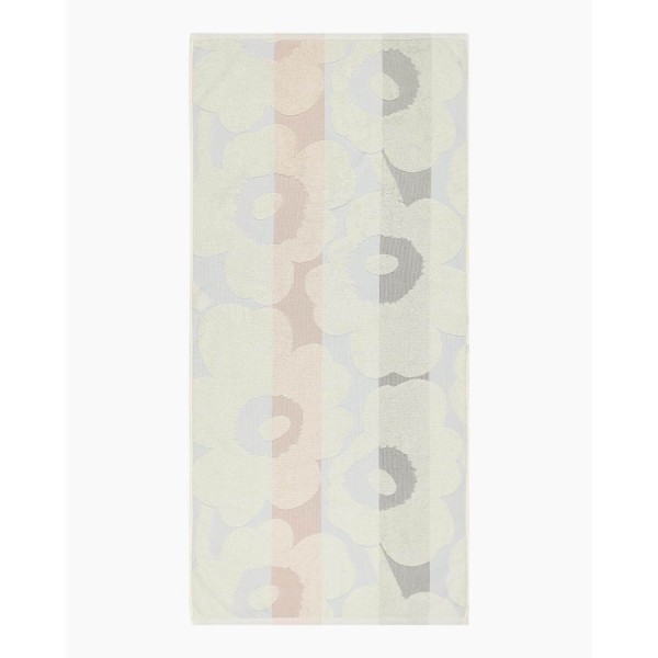 marimekko Badetuch "Unikko Ralli" - 70 x 150 cm (Creme, Pfirsich, Blau)