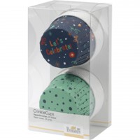 Birkmann Crinklecups "Happy Birthday" (Aqua/blau)