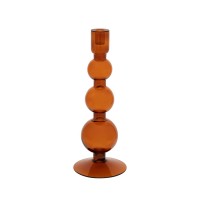 Glas-Kerzenständer "Bubbles" - 34cm (Orange) von Urban Nature Culture