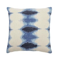 Bloomingville Kissen aus Baumwolle (Blau/Weiß)