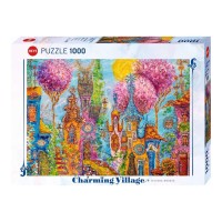 Puzzle "Pink Trees - Charming Village" von HEYE